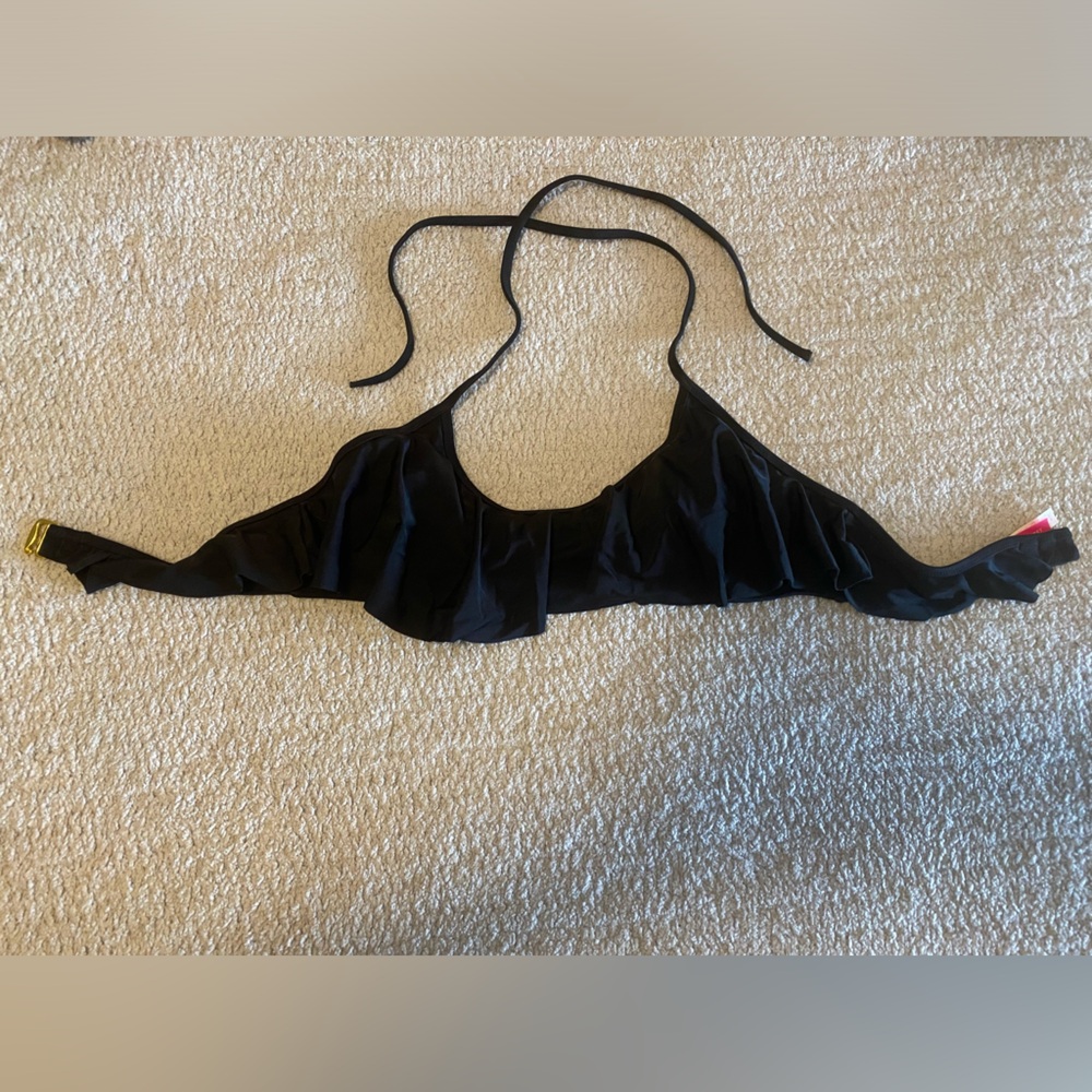 Victoria’s Secret Black Flutter Bikini Top
